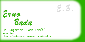 erno bada business card